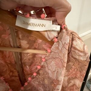 Zimmermann Floral Dress with Pink Accents